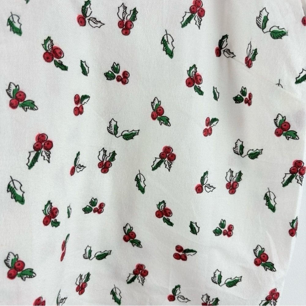 Women's Floral Print Velvet Red Bow White Tank Shirt Camisole Dainty Size Small - Picture 4 of 8